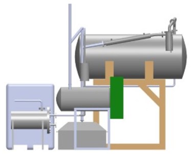 © HNEE Pilotanlage zur Herstellung von Thermoholz