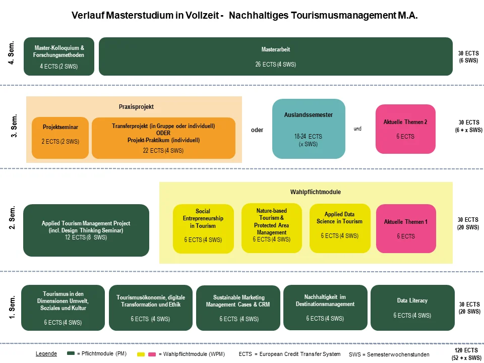 Studienverlauf NTM Vollzeit Grafik zum Studienverlauf NTM Vollzeit