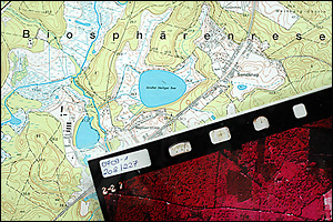 Topografische Karten und IR-Luftbilder