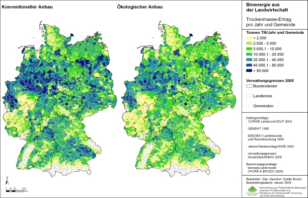 Biomasse-Ertrag in Deutschland