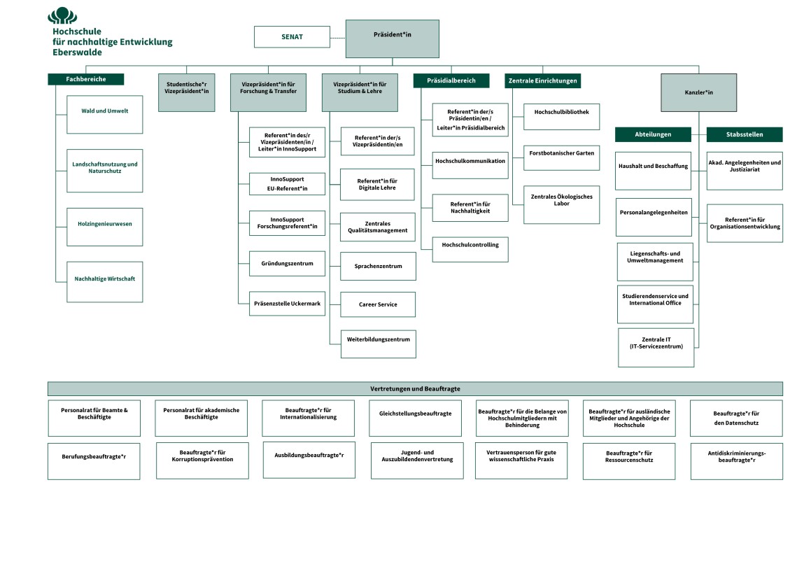 Organigramm der HNEE_Stand: Juli 2022