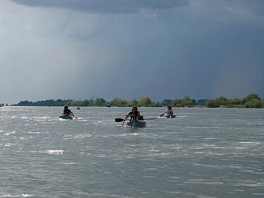 Canoeing on the Danube