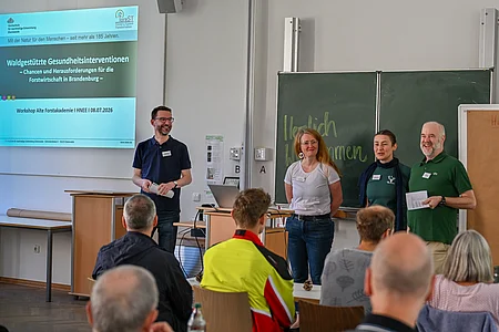 Gemeinsamer Workshop von HNEE und VERDE GESUND „Waldgestützte Gesundheitsinterventionen – Chancen und Herausforderungen für die Forstwirtschaft in Brandenburg“ 