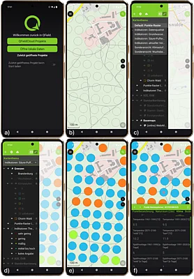 Ebenen der Nutzeroberfläche der Standort-App
