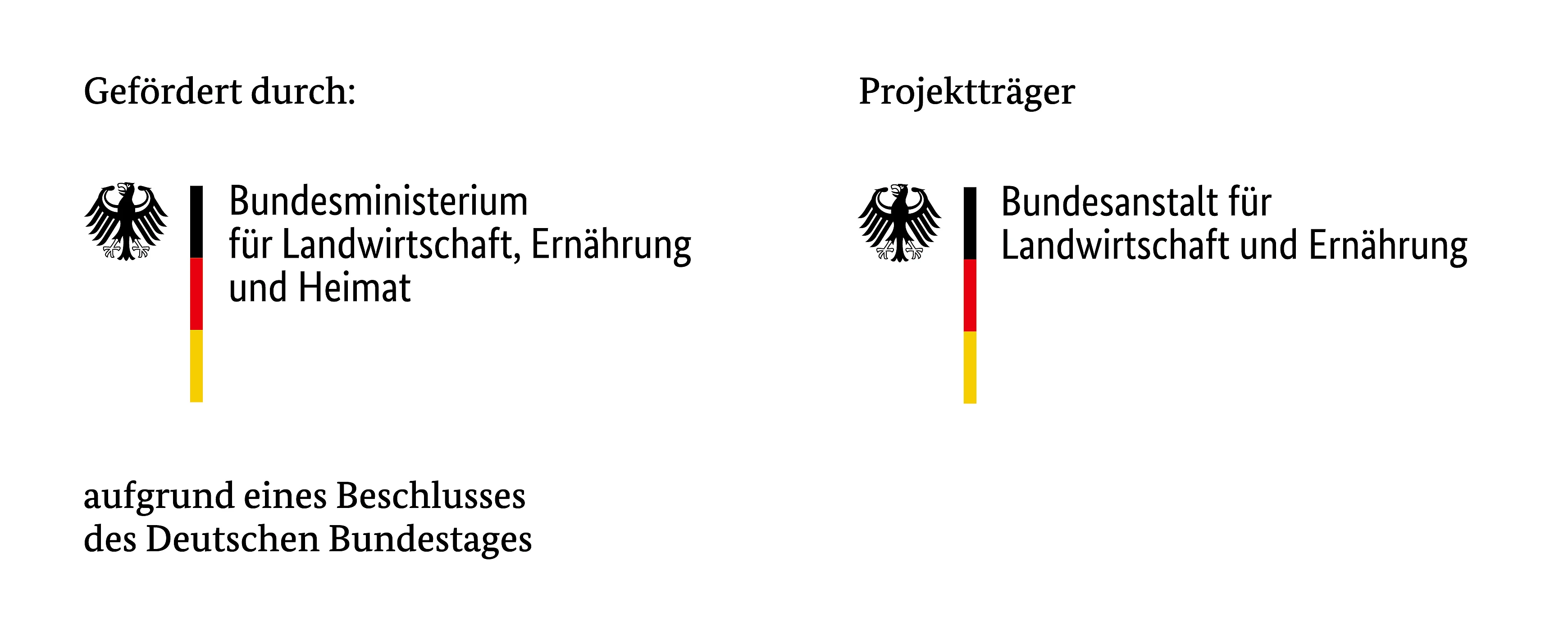 Förderlogo BMLEH mit Projektträger BLE - englisch