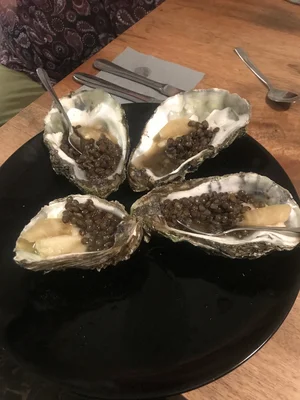 Vegane Austern mit Linsenkaviar von Kunst & Kochen Vegane Austern mit Linsenkaviar