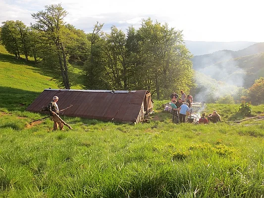 Mokryanske Poloninya / camp site - dinner preparations