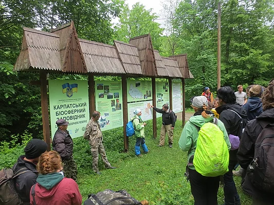  Entrance to Uholka-Schyrokyi Luh primeval beech forest, Ukraine (since 2007 UNESCO World Heritage Beech Forests component part) - Introduction by V. Pokynchereda