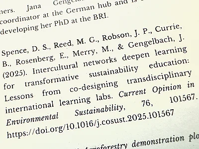 Publikation zu transformativer Nachhaltigkeitsbildung