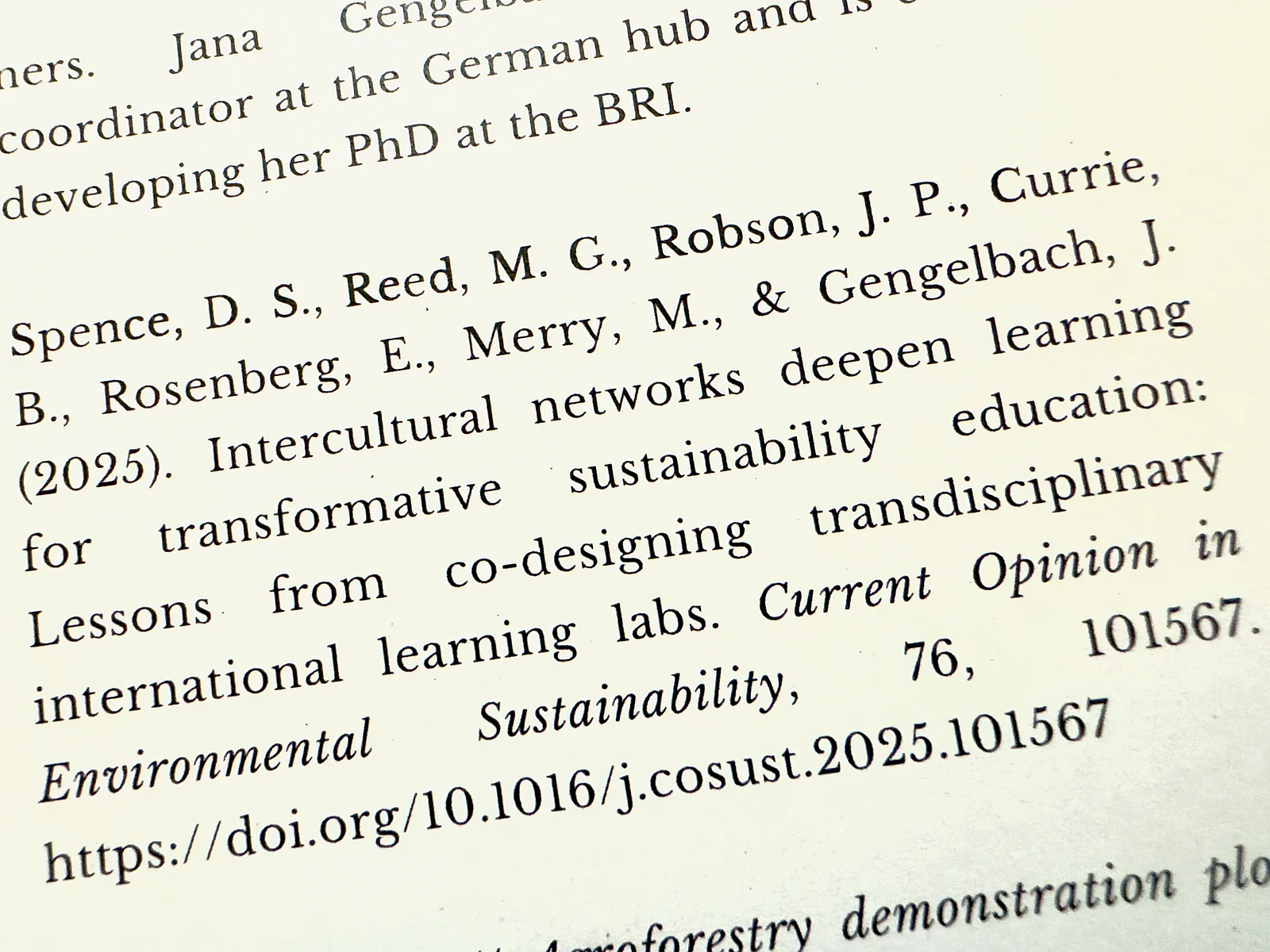 Publication on transformative sustainability education