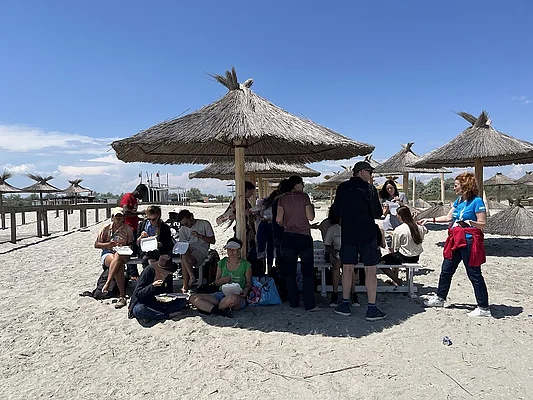 At the Black Sea beach in Sulina