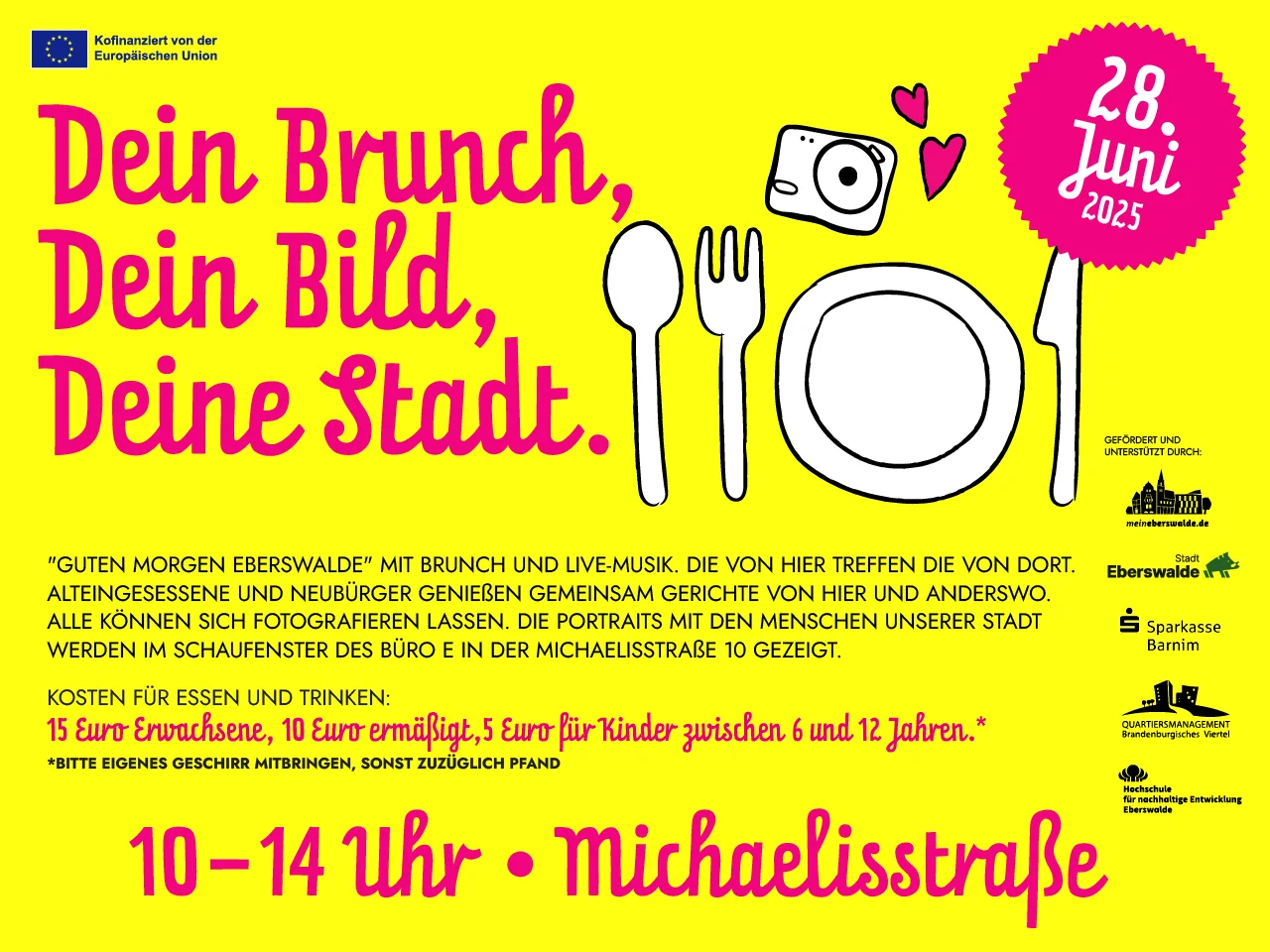 Internationaler Brunch Ein gemeinschaftlicher, kreativer Brunch, der Vielfalt und Zusammenhalt in Eberswalde feiert - Alteingesessene treffen Neubürger*innen und teilen Gerichte aus aller Welt.