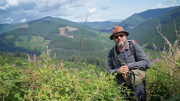 Pierre Ibisch in forests close to Lopukhovo 