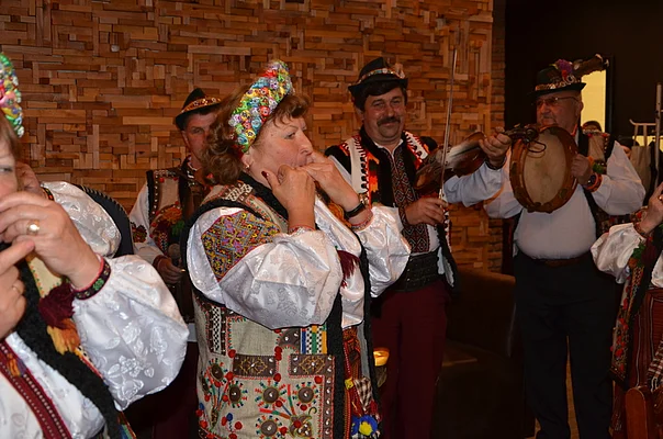 Hutsul folklore group in the town of Rakhiv