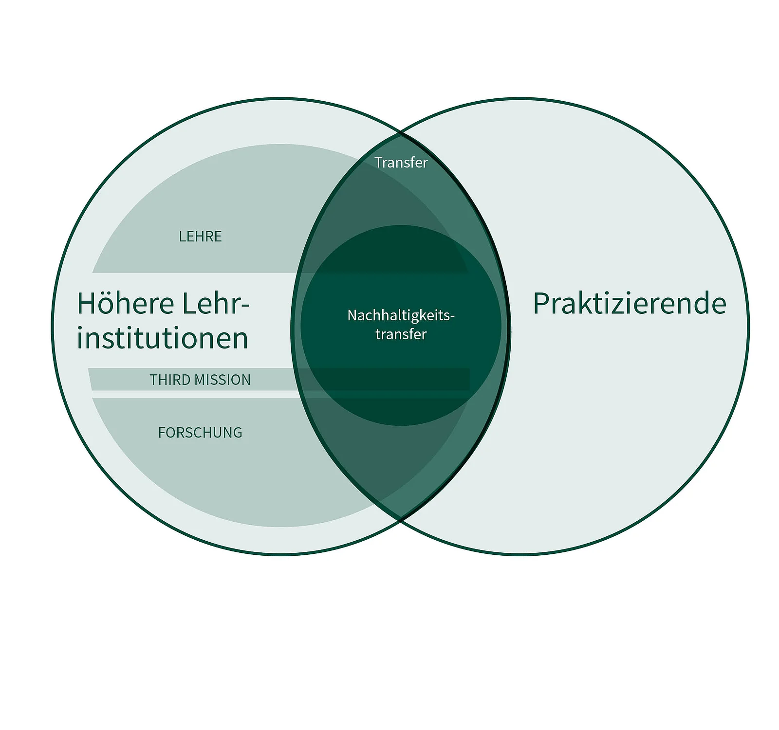 ein Venn-Diagramm zu Nachhaltigkeitstransfer