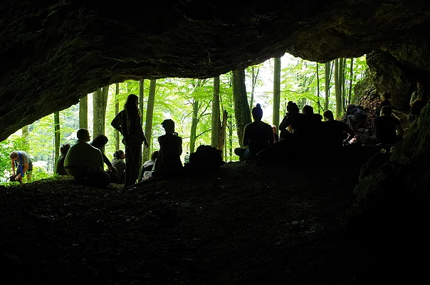 Good shelter from rain in a limestone cave