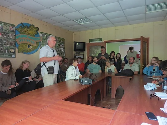 Roztochya Biosphere Reserve, Ukraine - Introduction and joint discussion with deputy director H. Stryamets